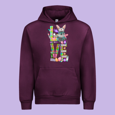 Love Easter Nurse Urban Hoodie Designed By Bundleandbundleshop