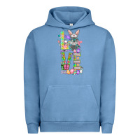 Pigment Pebble Blue Love Easter Nurse Urban Hoodie - BundleAndBundleShop