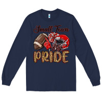 Navy small town big pride red Long Sleeve Tee - MaliasSmallBusiness