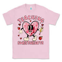 Bubblegum Pink teaching sweethearts Classic Tee - MaliasSmallBusiness
