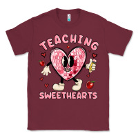 Burgundy teaching sweethearts Classic Tee - MaliasSmallBusiness