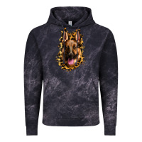 Cloud Black german shepherd leopard background Vintage Hoodie - Jasminsmagicworld
