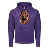 Cloud Purple german shepherd leopard background Vintage Hoodie - Jasminsmagicworld