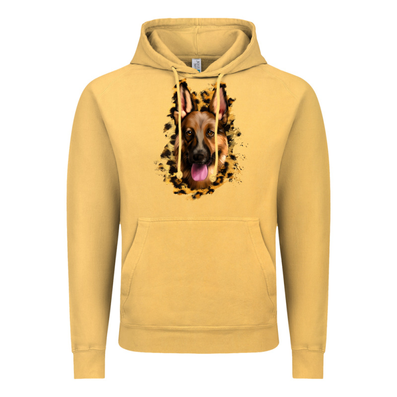 German Shepherd Leopard Background Vintage Hoodie by Jasminsmagicworld | Teevron