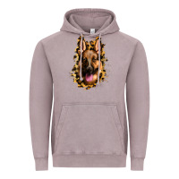 Vintage Zinc german shepherd leopard background Vintage Hoodie - Jasminsmagicworld
