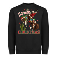 Black howdy christmas cowboy santa Heavyweight Sweatshirt - MaliasSmallBusiness