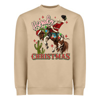 Mushroom howdy christmas cowboy santa Heavyweight Sweatshirt - MaliasSmallBusiness