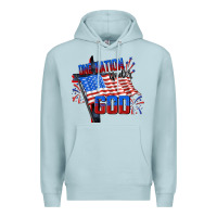 Blue Mist one nation under god Premium Hoodie - CowGirlArtShop