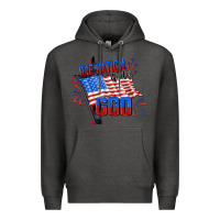 Charcoal Heather one nation under god Premium Hoodie - CowGirlArtShop