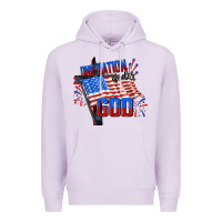 Lilac one nation under god Premium Hoodie - CowGirlArtShop