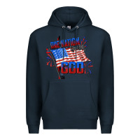 Navy one nation under god Premium Hoodie - CowGirlArtShop