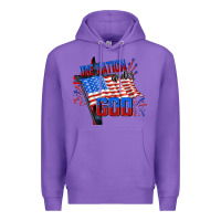 Purple one nation under god Premium Hoodie - CowGirlArtShop