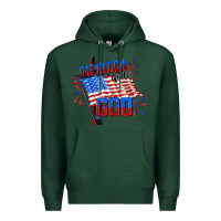 Sports Green one nation under god Premium Hoodie - CowGirlArtShop