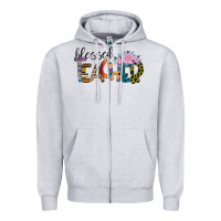 Heather Grey Blessed Teacher Zipper Hoodie - Bettercallsaul
