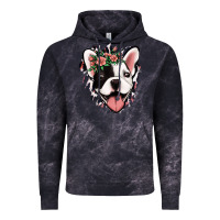 Cloud Black french bulldog floral Vintage Hoodie - Jasminsmagicworld