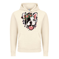 Vintage Artic french bulldog floral Vintage Hoodie - Jasminsmagicworld