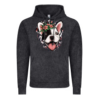 Vintage Black french bulldog floral Vintage Hoodie - Jasminsmagicworld