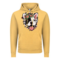 Vintage Mustard french bulldog floral Vintage Hoodie - Jasminsmagicworld