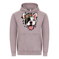 Vintage Zinc french bulldog floral Vintage Hoodie - Jasminsmagicworld