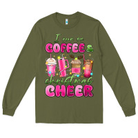 Army Green i run on coffee and christmas cheer Long Sleeve Tee - MaliasSmallBusiness
