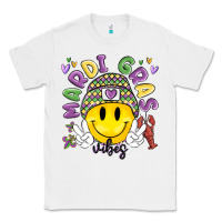 White mardi gras vibes Classic Tee - MaliasSmallBusiness