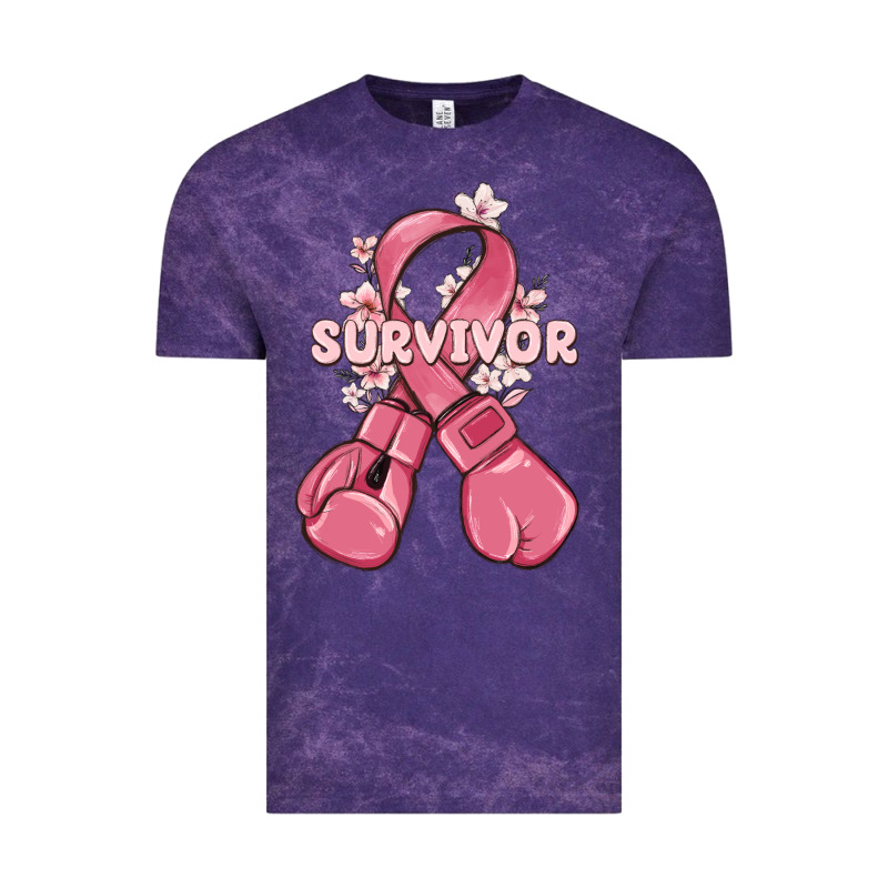 Survivor Breast Cancer With Boxing Gloves Vintage Tee by MaliasSmallBusiness | Teevron