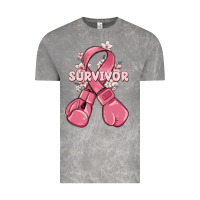 Cloud Rock survivor breast cancer with boxing gloves Vintage Tee - MaliasSmallBusiness