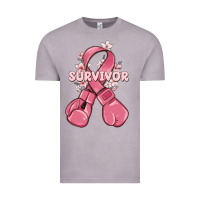 Vintage Zinc survivor breast cancer with boxing gloves Vintage Tee - MaliasSmallBusiness
