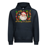 Navy with god all things are possible with santa claus bbs Urban Hoodie - BundleAndBundleShop