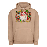 Pigment Burro with god all things are possible with santa claus bbs Urban Hoodie - BundleAndBundleShop