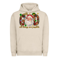 Pigment French Oak with god all things are possible with santa claus bbs Urban Hoodie - BundleAndBundleShop