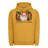 Pigment Peanut Butter with god all things are possible with santa claus bbs Urban Hoodie - BundleAndBundleShop