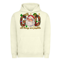 Pigment Pistachio with god all things are possible with santa claus bbs Urban Hoodie - BundleAndBundleShop
