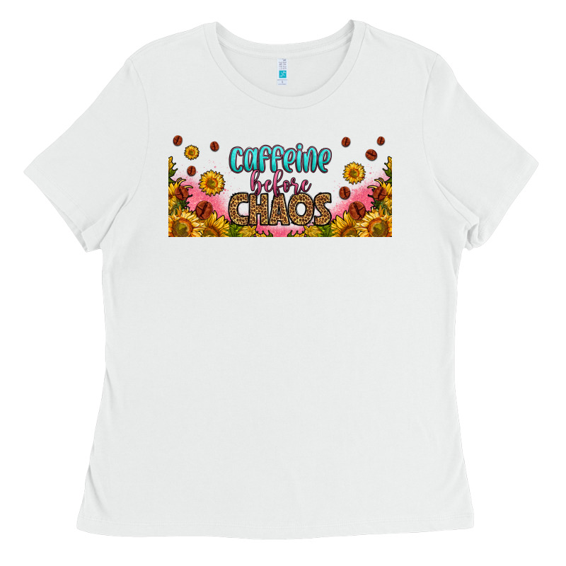 Caffeine Before Chaos 16oz Libbey Cup Ladies Tee by HRA Design Shop | Teevron