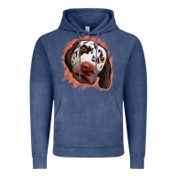 Vintage Denim dalmatians peach glitter background Vintage Hoodie - Jasminsmagicworld