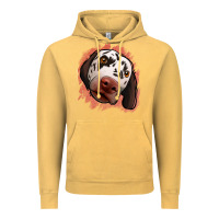 Vintage Mustard dalmatians peach glitter background Vintage Hoodie - Jasminsmagicworld