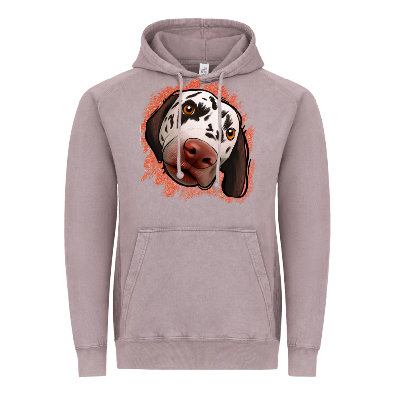 Dalmatians Peach Glitter Background Vintage Hoodie by Jasminsmagicworld | Teevron