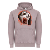 Vintage Zinc dalmatians peach glitter background Vintage Hoodie - Jasminsmagicworld