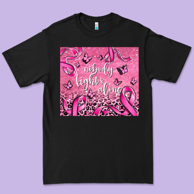 Nobody Fights Alone Premium Tee Designed By Adodesignshop