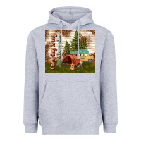 Heather Grey camping is my happy place Heavyweight Hoodie - TumblerDesignByShophia