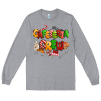 Heather Grey Christmas cafeteria crew Long Sleeve Tee - MaliasSmallBusiness