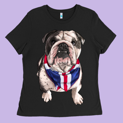 English Dog Ladies Tee Designed By Ranaportraitstore