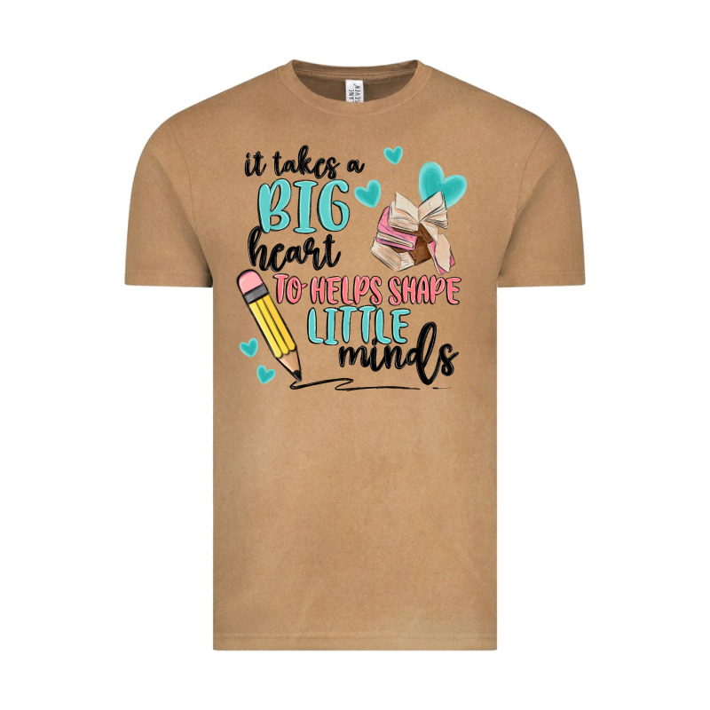 It Takes A Big Hearts To Helps Shape Little Minds Vintage Tee by MaliasSmallBusiness | Teevron