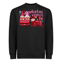 Black valentines express with gnomies Heavyweight Sweatshirt - NancyCooperArtShop