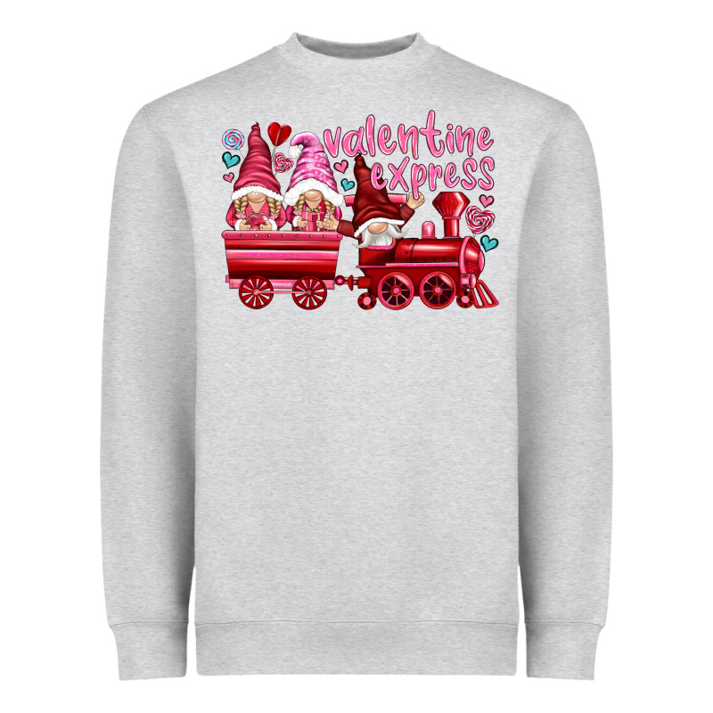Valentines Express With Gnomies Heavyweight Sweatshirt by NancyCooperArtShop | Teevron
