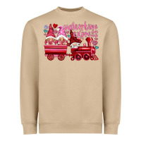 Mushroom valentines express with gnomies Heavyweight Sweatshirt - NancyCooperArtShop