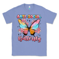 Colony Blue anti social butterfly Classic Tee - MaliasSmallBusiness