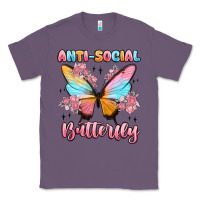 Lavender anti social butterfly Classic Tee - MaliasSmallBusiness