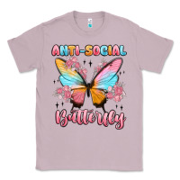 Lilac anti social butterfly Classic Tee - MaliasSmallBusiness