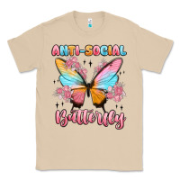 Mushroom anti social butterfly Classic Tee - MaliasSmallBusiness